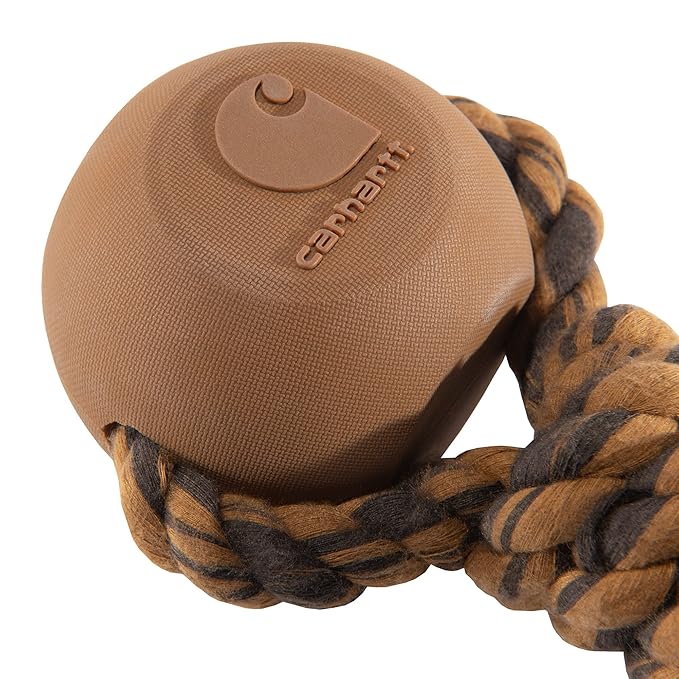 Carhartt Pet Training Tools, Rugged Dog Tool for Tug and Fetch, Rope Bone (Carhartt Brown)