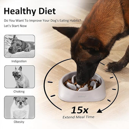 Slow Feeder Dog Bowls, Pet Supplies That Slow Down Eating, Pet Food Bowls, Maze Dog Puzzle Feeder for Medium Breed