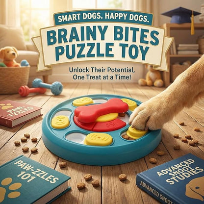 Paw-FECT Piece Interactive Dog Treat Puzzle Toy, Dog Food Slow Feeder for Mental Stimulation, IQ Training, Prevents Overeating & Fast Eating, Helps Fight Obesity, Great for All Pet Sizes/Breeds