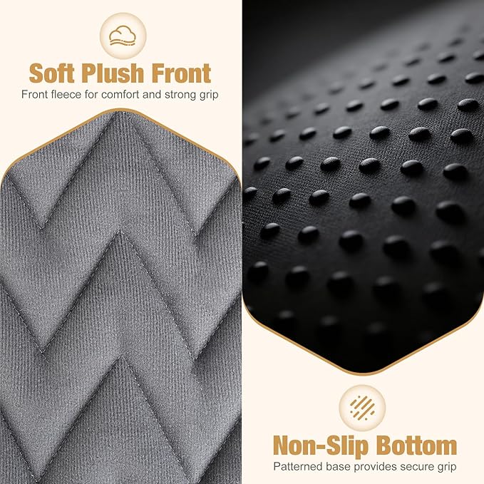Lekereise Soft Dog Car Mat for Hard Bottom Seat Extender 55.1 x 26.8 inch- Waterproof Washable Dog Car Mat, Orthopedic Egg-Crate Foam Pet Bed, Fits Most Hard Bottom Dog Car Beds/SUVs/Trucks-Grey