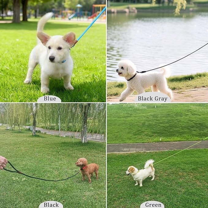 WYuZe 5ft Puppy Leash for Small Dogs, 1/4" Pink Rope Dog Leash with Easy to Use Hook, Lightweight Cat Leashes for Chihuahua/Yorkie/Tiny Breed, 10+ Colors