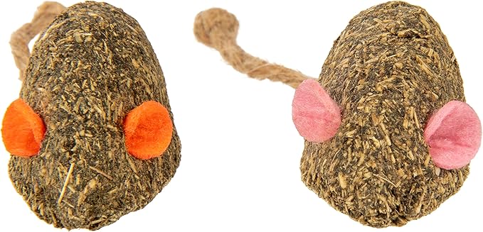 SmartyKat Instincts 4-Pack HappyNip Mouser Mayhem Compressed Catnip & Silvervine Cat Toys - Natural, 4-Pack
