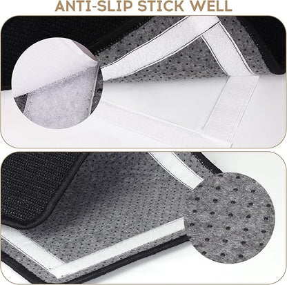 Black Cat Scratching Mat Sisal, 2 Packs Sisal Fabric Large Cat Scratching Pad for Indoor Cats with Adhesive Hook Loop Tape, Wall Scratchers for Indoor Cats 23.6" x 15.7"