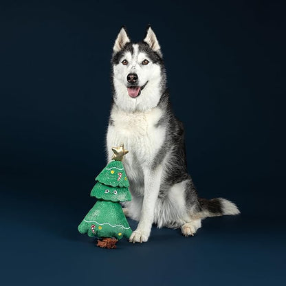 Fringe Studio Pet Toy, FIR Real Fun Ahead Christmas Tree Plush Dog Toy with Rope, PetShop Collection (314630)