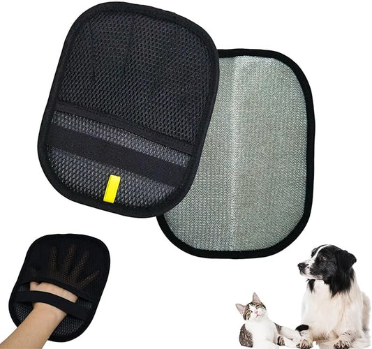Pet Hair Removal Glove for Cats and Dogs - Upgraded Five-Finger Electrostatic Reusable Magic Brush, Washable Pet Hair Removal Tool for Laundry, Clothing, Couch, Carpet & Car Seat