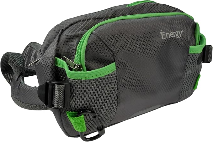 iEnergy™ PAT Waist Belt for Dog Owners - Hands-Free Dog Walking Fanny Pack with Treat Pouch - Durable Dog Training Bag for Hiking & Running - Dog Walking Belt with Accessories (Green)