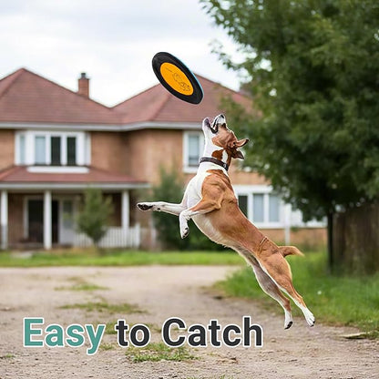 3 Packs Nylon Interactive Dog Flying Disc - Floating Dog Toys for Aggressive chewers - Water Toys for Dogs (Blue and Yellow)