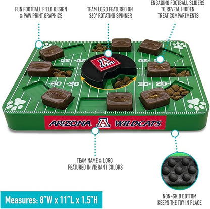 NCAA Puzzle Toy Slow Feeder, Puzzle Treat Dog Toy, Interactive Dog Treat Toy, Dog Puzzle Feeding Slow Toy (Arizona Wildcats)