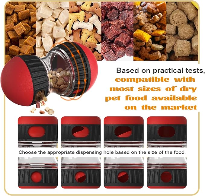 Interactive Dog Puzzle Toy - Adjustable Treat Dispensing Food Dispenser Slow Feeder Bowls, Boredom Busters for Dogs to Keep Them Engaged and Busy for Small Medium Large Dogs