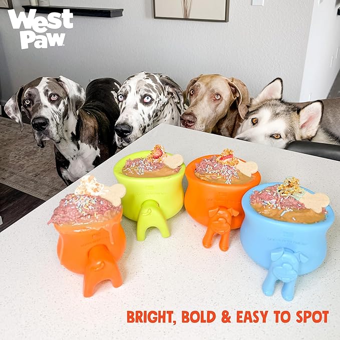 WEST PAW Toppl Stopper Insert Accessory for Toppl Dog Treat Toy – Keeps Toy Steady and Upright for Filling and Freezing, Mess-Free Treat Prep, Dishwasher Safe, Made in USA - Tangerine