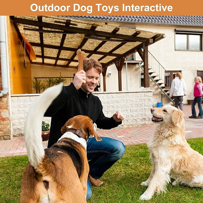 2 Pack Dog Chew Toys for Aggressive Chewers, Chicken Flavor Indestructible Nylon Puppy Bone Tough Teething & Calming for Large Medium Breeds(10lbs-70lbs) Birthday Gift Christmas