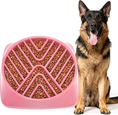 KASBAH Slow Feeder Dog Bowls Large Breed, 5 Cups Capacity for Wet & Dry Food, Puzzle Maze Bowl for Fast Eaters, Non-Slip Base, BPA Free, Helps Prevent Bloat and Aid Digestion