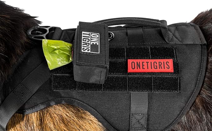 OneTigris Waste Bag Dispenser Mini Pouch Holder for Dog Cat Poop Bag & Baby Diaper Bag (Black)