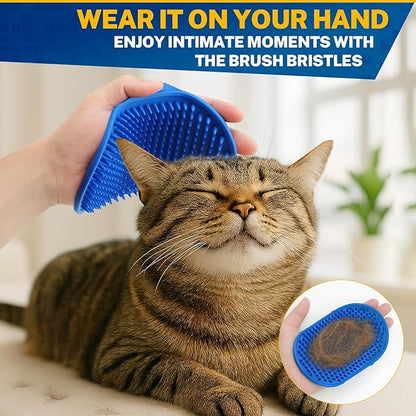 5PCS Pet Cat Grooming Brush, Adjustable Silicone Grooming Brush, Cat Self-service Scratcher, Silicone Grooming Belt Pad, Suitable For Cats (Self-service And Handheld)