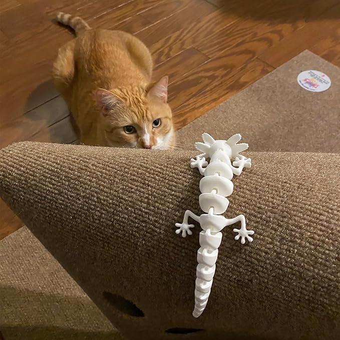 Pineapple Lizard Cat Toy Wand Attachment, Cat Wand Toy Refill, Interactive Cat Toys for Indoor Cats (Green)