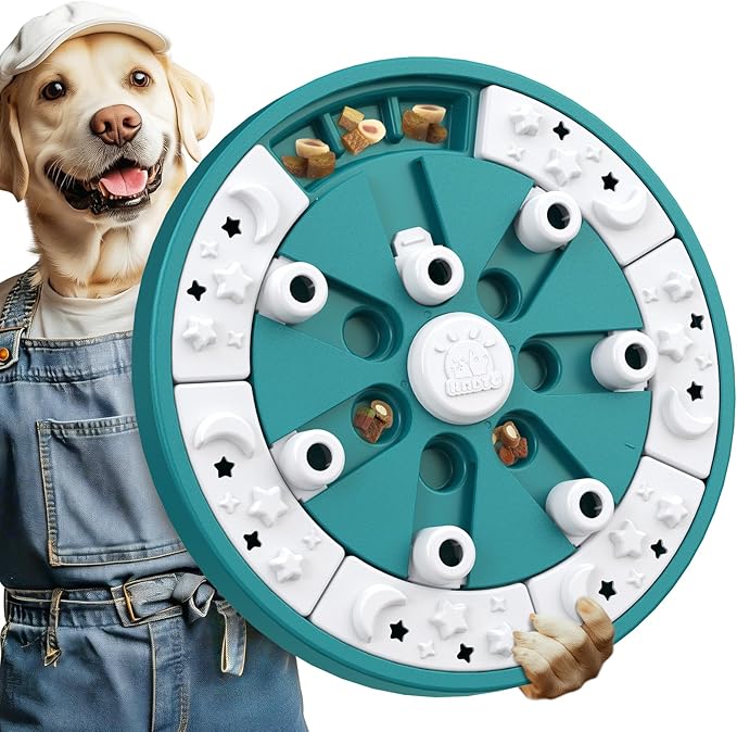 KADTC 2 Levels of Step-by-Step Challenge,Large Size,Beginner to Advanced Dog Puzzle Toys,3 Ways to Play,U.S. Brand & Design Treat Puzzles for Dogs Mental Stimulation Enrichment Food Slow Feeder Toy