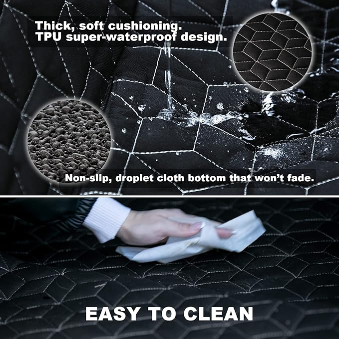 Meginc SUV Cargo Liner for Dogs,100% Waterproof Pet Trunk Car Seat Cover Mat with Bumper Flap Protector,Dog Protect Auto Carpet, Heavy Durable Pet Car Seat Protector for SUV CRV RAV4 Q5 CX5