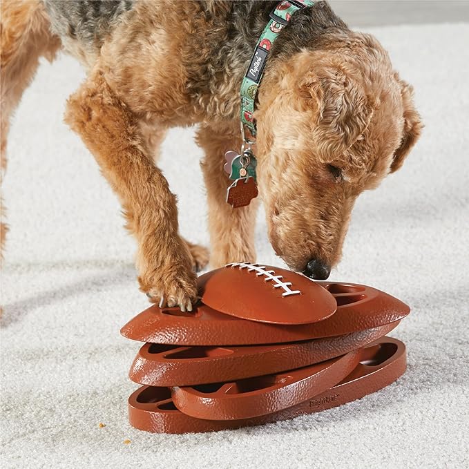 Brightkins Touchdown Time Treats Puzzle - Enrichment Puzzle Toys for Dogs Mental Stimulation, Gift for Puppies