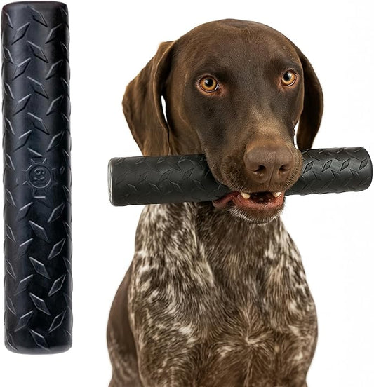 Monster K9 Virtually Indestructible Stick Dog Toy - Lifetime Replacement - Durable for Aggressive Chewers - Safe Non-Toxic Natural Rubber - Chew Tug Fetch - Tough Heavy Duty -, USA Made, 9" x 2"