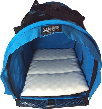 SturdiBag XL Pet Travel Carrier: Flexible Height for Cat and Dog Soft Sided with Safety Clips and Seatbelt Straps | Blue Jay, 20" x 16" x 12" (PN: SB3-BJ)