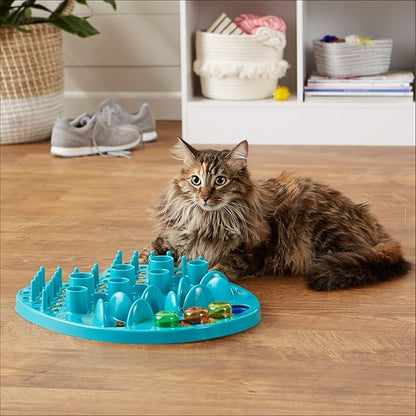 Amazon Basics Pet Activity Center and Feeder, 13.4 X 2.4 X 14.7 Inches, Blue