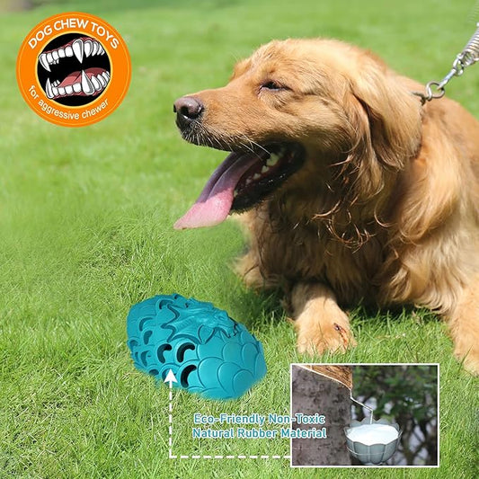 Dragon Egg Dog Toy for Aggressive Chewers Large Breeds, Indestructible Dog Toys Tough Dog Toys for Medium Large Dogs, Puppy Toys 900 Lbs Pull Tension Blue