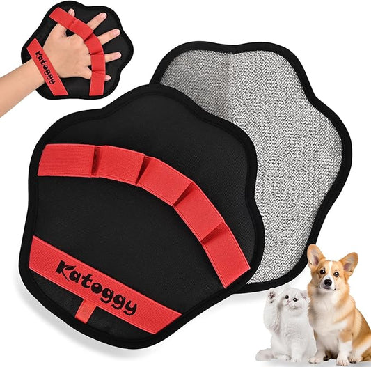 Pet Hair Removal Glove for Dog and Cat, Upgraded 5-Finger Electrostatic Pet Hair Remover, Reusable and Easy Cleaning, Effortlessly Remove Hair from Clothing, Couch, Carpet, Car Seat and Furniture