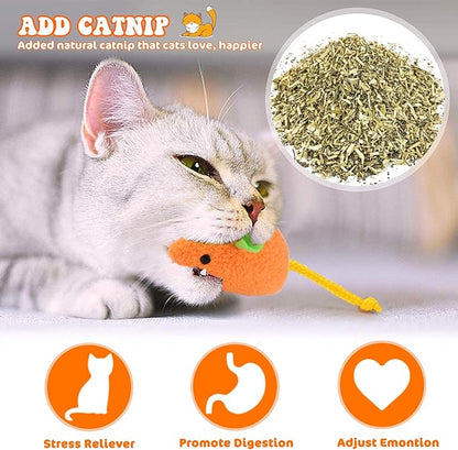 Dorakitten Catnip Toy - 6Pcs Cats Mouse Plush Cat Toys Realistic Cute Kitten Mice Filled Catnip for Cat Chew Toy1