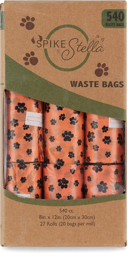 Spike and Stella Heavy-Duty Dog Waste Bags – Leak-Proof Poop Bags, Strong, Durable, Reliable Dog Poop Bags, Bulk Pack (540, 640, 720 Count)