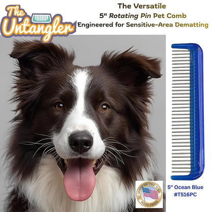 Pet Comb (5", Ocean Blue)