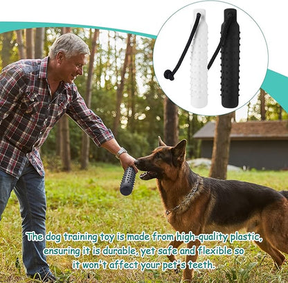 6 Pcs Dog Bumper Toy for Water Retrieving Plastic Puppy Training Dummy Dog Float Toy Lightweight for Float on The Water Pool Outdoor Training Hunting Fetching (Black,White)