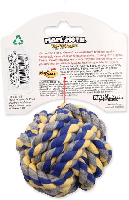 Mammoth Pet Products 43720085: Monkey Fist Ball Dog Toy, Mini