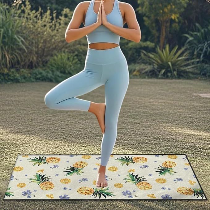 SEANATIVE Pineapple Seat Cover Towel, Sweat Carseat Protector, Car Towel Cushion Cover Perfect for Car Truck SUV Seat, Great for Surfing Yoga Gym Workout