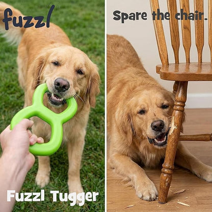 Eco Rubber Natural Tugger – Large Dog Tug Toy – 100% Natural Rubber, Durable & Eco-Friendly – Safe Chew and Fetch Toy for Interactive Play & Training