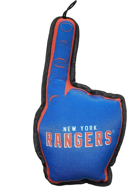 Pets First NHL New York Rangers #1 Fan Toy for Dogs & Cats. Best Tough PET Toy with Inner Squeaker. Number One Premium Dog Toy for Strongest Chewers & Sports Fans, One Size