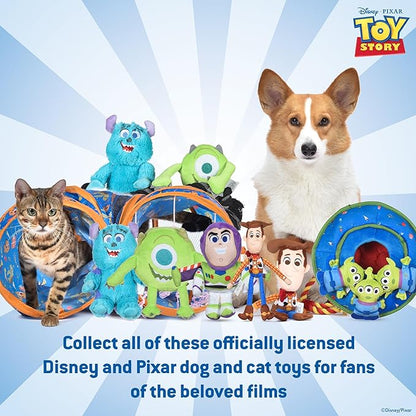 Disney for Pets Pixar’s Buzz Lightyear Plush Dog Toy - Ballistic Nylon Fabric Toy with Squeaker for Dogs - Officially Licensed Product, 9 Inch