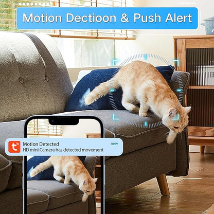 WiFi Picture Frame Camera, 1080P HD Security Cameras Wireless Mini Nanny Cam with Remote View, Motion Detection Video Recorder for Pet Monitor, Home, No Audio