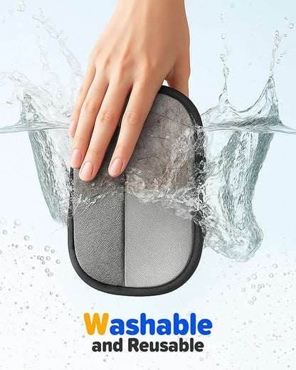 2026 Thickened Electrostatic Pet Hair Removal Gloves (2 Pcs) - Reusable Strong Grooming Gloves for Cats & Dogs, Hair Remover Gloves for Couch, Furniture, Carpet, Car Seats & Clothing Blue
