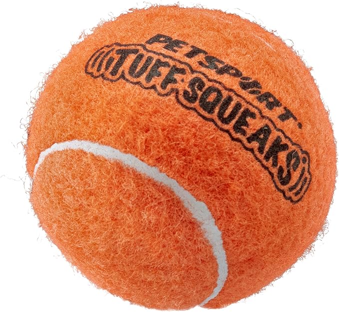 PetSport Giant Squeaker Tuff Ball - Giant Tennis Balls for Large Dogs, Great for Boredom & Aggressive Chewers, Dog Toy, Non-Toxic, Won't Wear Down Teeth - 4"(3 Pack)