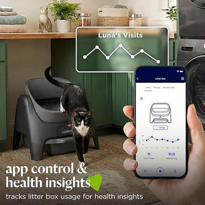 BISSELL CleanWell Automated Cat Litter Box with OdorVault Technology, 20-Day XL bin Capacity, App Control & Health Monitoring, 4393