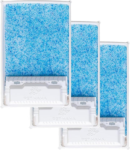 Crystal Cat Litter and Disposable Litter Trays 3 Sets Compatible with Petsafe Scoop-Free Classic/Legacy/smart Litter Boxes, Triple Leak Proof Design, Excellent OdorControl, One-Hand Disposing.