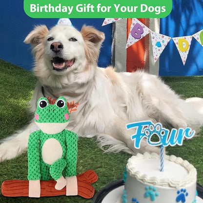 Squeaky Dog Toys, Tug of War Dog Toy for Dogs, Plush Puppy Toys, Interactive Dog Toys for Small, Middle, and Big Dogs