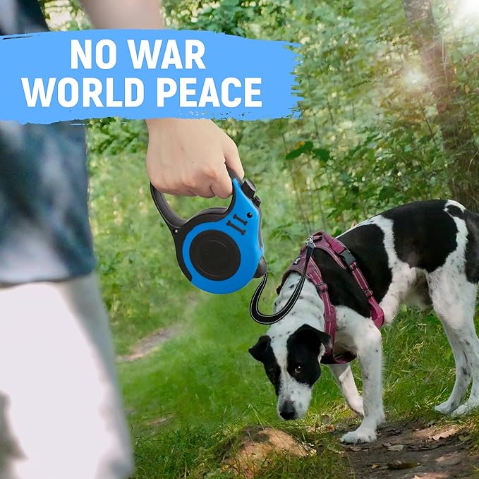 Retractable Dog Leash Automatic Telescopic Tractor Dog Tape, Pet Tape 10/16 FT Durable and Convenient, with Folding Bowl, Dispenser, Rubbish Bags, Suitable for Small and Medium Dogs