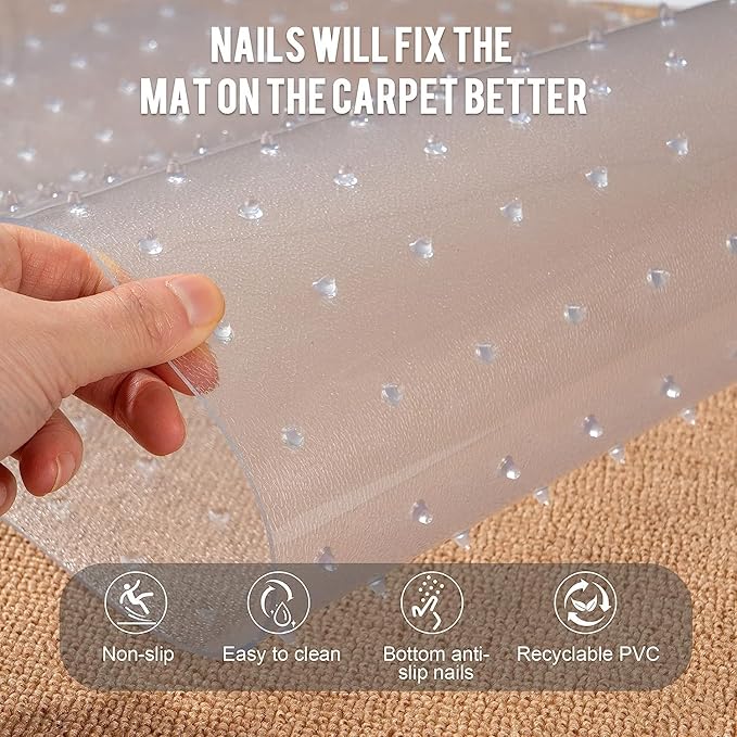 Uross Carpet Protector for Pets - Cat Scratch Guard Mat, Anti Scratch Under Door Guard, Easy to Cut Plastic, 3.6FT