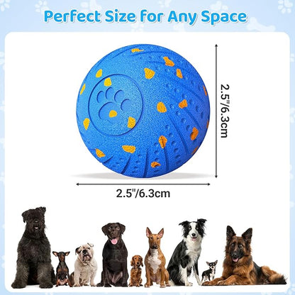 Self-Moving Dog Toy Ball for Small Medium Dogs, 6In Automatic Rolling Bouncing Vibrating Dog Ball, E-TPU Chew-Proof Waterproof, Anxiety Relief Boredom Buster for Indoor Outdoor, O18-Blue