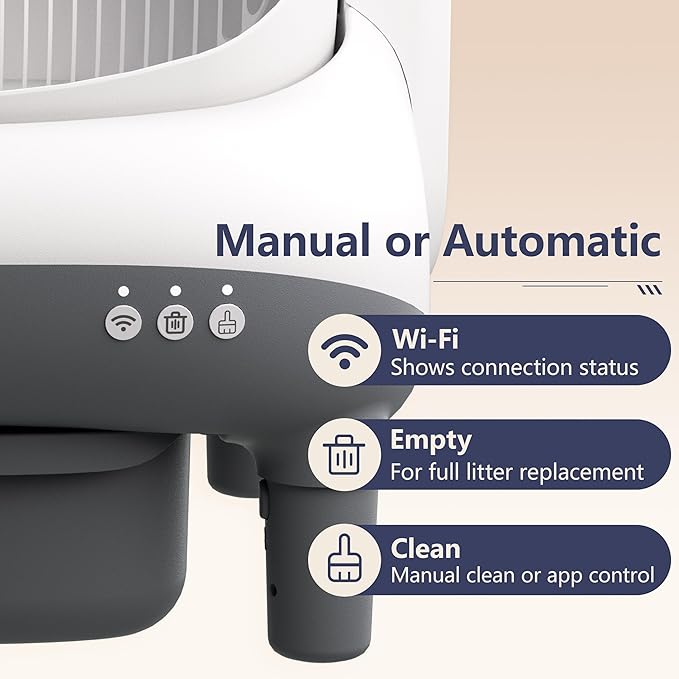 S7 Pro Self Cleaning Litter Box, Automatic Open Top, App Control, Extra Large Electric for Multi-Cat, Includes Pedal Mat and Bags