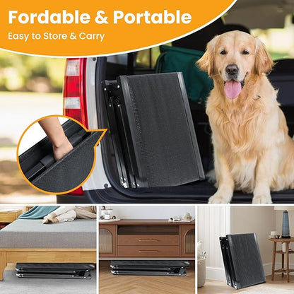 Dog Ramp, Folding Dog Ramp for Car Extra Wide 63''x20'', Dog Car Ramp with Non-Slip Surface, Outdoor Pet Ramp for Large Dogs to Get on Car Truck SUV Van Up to 250LBS, Car Ramp for Dogs