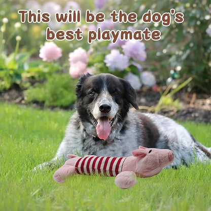 1PC Squeaky Dog Toys to Keep Them Busy Squeaky Dog Toys with Soft Fabric, for Small, Medium, and Large Dogs for Daily Interaction, Companion Training (Pink Pig)
