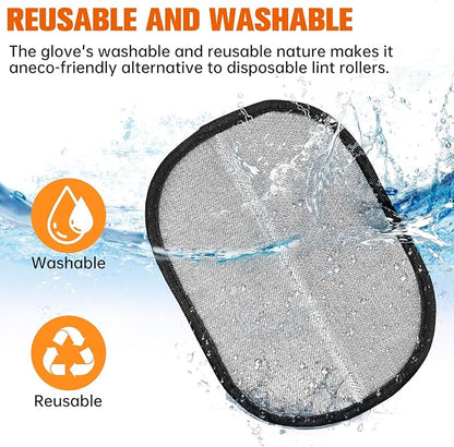 Pet Hair Removal Glove for Cats & Dogs, Newly Upgraded Electrostatic Pet Hair Gloves, 2 Pack Reusable Pet Hair Remover Tool for Laundry, Couch, Carpet, Car Seat