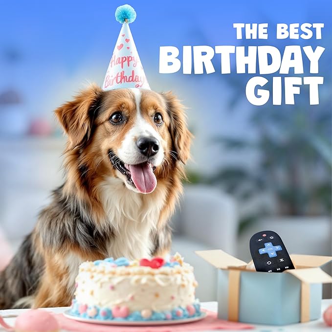 Remote Control Parody Dog Toy – Funny Crinkle & Squeaky Dog Toys for Interactive Play and Training – Durable, Easy to Clean, Birthday Gifts for Small, Medium and Large Dogs